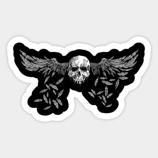 skull wing Sticker